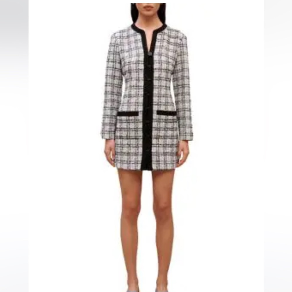 Maje Rizuli plaid mini dress